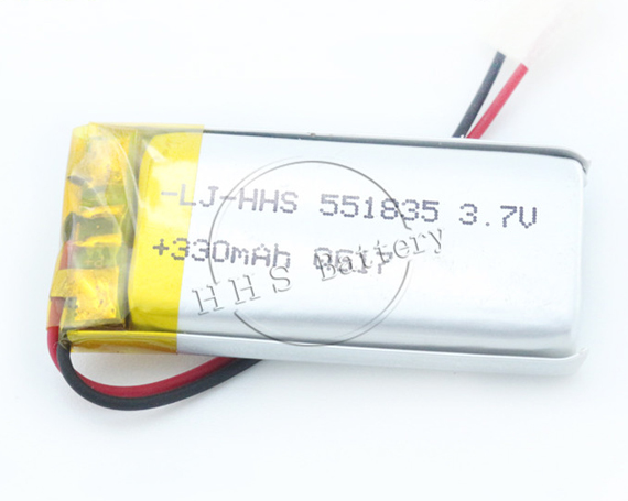 原装551835 3.7V 330mAh可充电脂离子电池，适用于智能手环