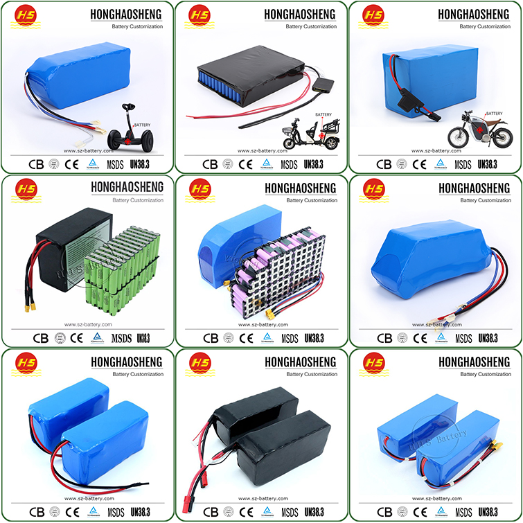 用于500W 800W 1000W电机和30A BMS的HHS 48V 30Ah 48Ah锂离子电池