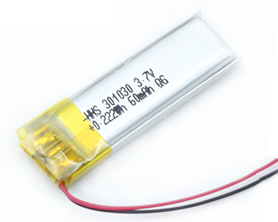 3.7v 60mah 锂聚合物电池HHS 301030适用于Mp3蓝牙手链腕表