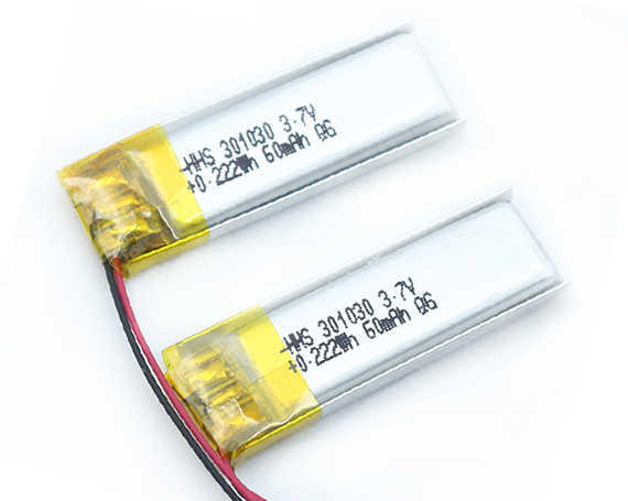 3.7v 60mah 锂聚合物电池HHS 301030适用于Mp3蓝牙手链腕表