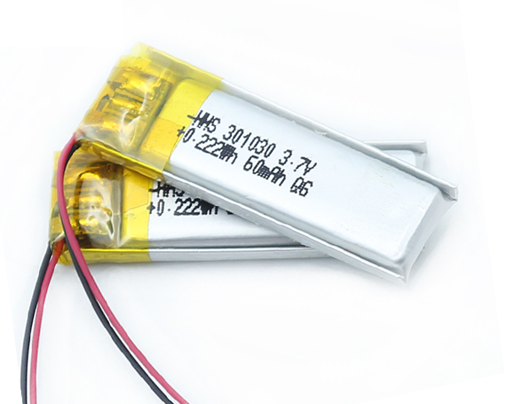 3.7v 60mah 锂聚合物电池HHS 301030适用于Mp3蓝牙手链腕表
