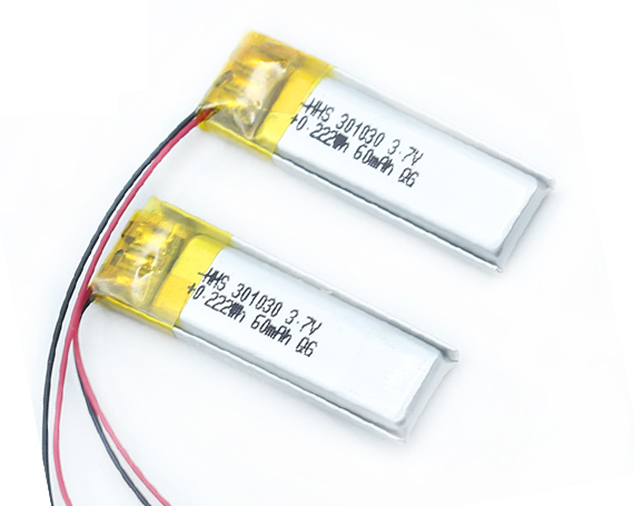 3.7v 60mah 锂聚合物电池HHS 301030适用于Mp3蓝牙手链腕表