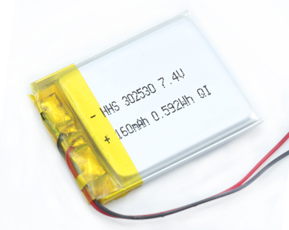 HHS 3.7v 160mAh 302530锂聚合物可充电电池，用于GPS蓝牙Mp4 Mp5
