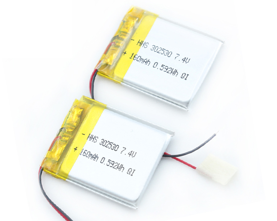 HHS 3.7v 160mAh 302530锂聚合物可充电电池，用于GPS蓝牙Mp4 Mp5