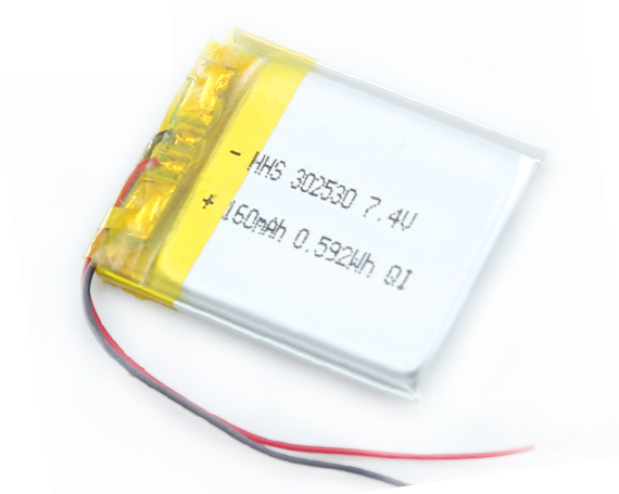 HHS 3.7v 160mAh 302530锂聚合物可充电电池，用于GPS蓝牙Mp4 Mp5