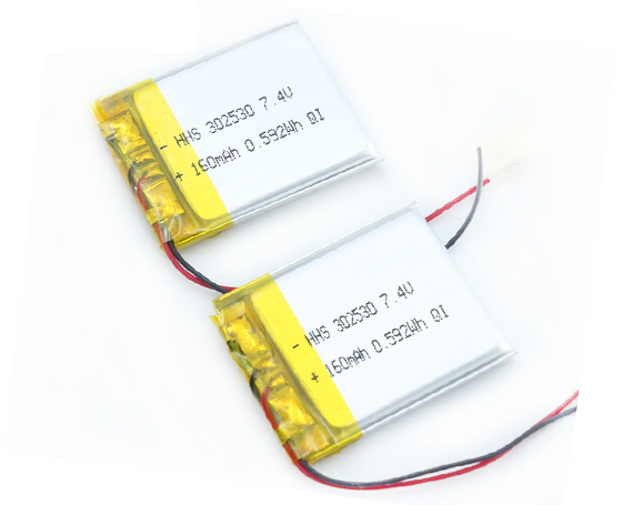 HHS 3.7v 160mAh 302530锂聚合物可充电电池，用于GPS蓝牙Mp4 Mp5