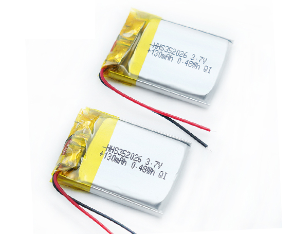 3.7V 130mAh锂离子聚合物电池（HHS-352026）