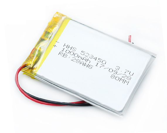 HHS 3.7V 1000mAh 523450锂离子可充电锂聚合物锂电池