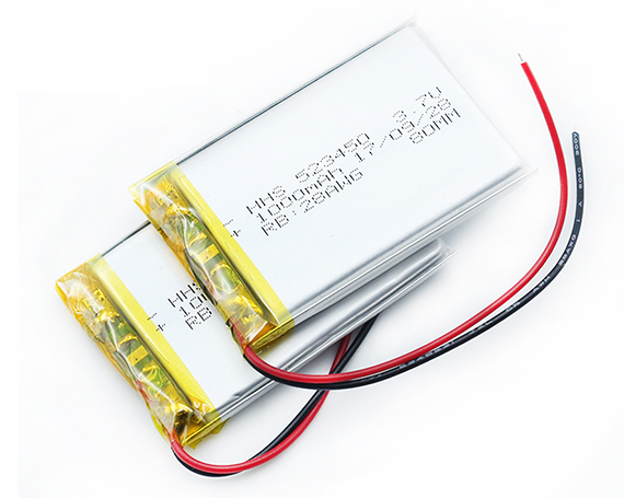 HHS 3.7V 1000mAh 523450锂离子可充电锂聚合物锂电池