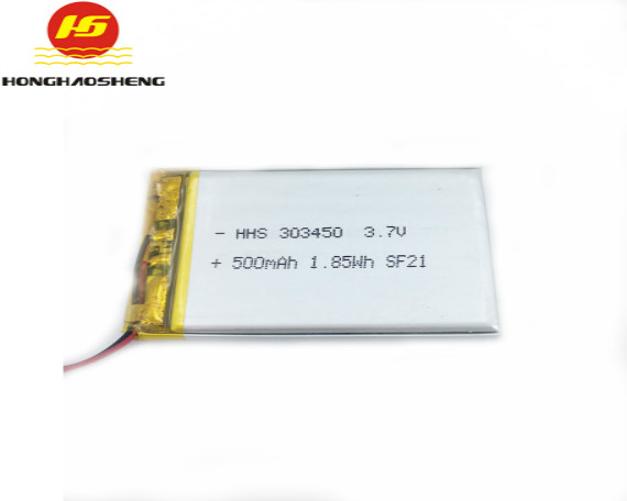 303450（500mah）3.7v头部按摩器电池智能补光镜小音箱数码锂电池