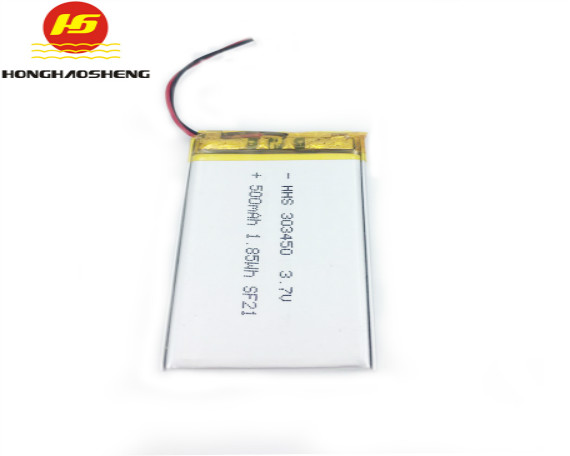 303450（500mah）3.7v头部按摩器电池智能补光镜小音箱数码锂电池
