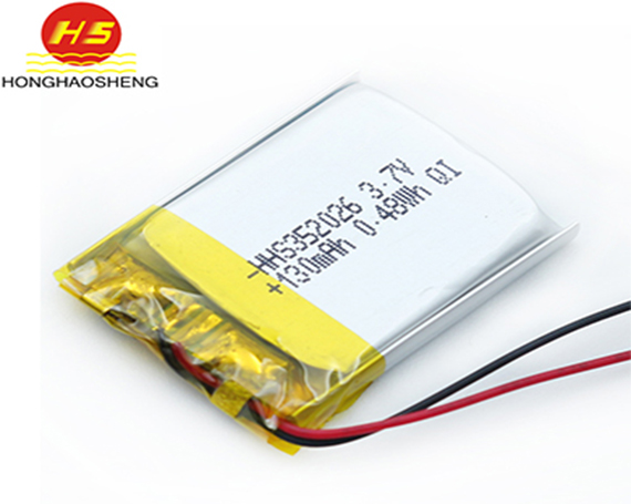 深圳鸿昊升电子352026 130mah 3.7v聚合物锂电池 蓝牙耳机音响美容产品充电电池